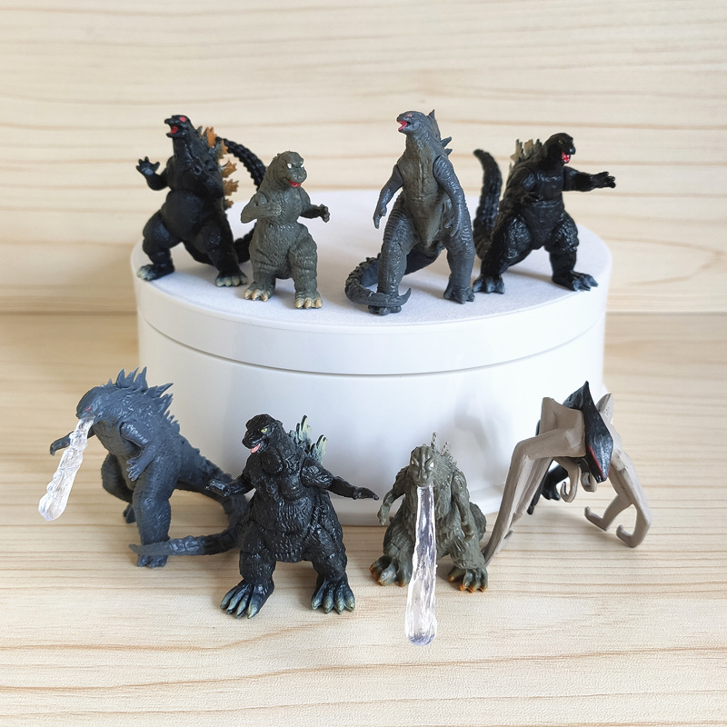 Model Kit Godzilla - 8 adet/takım Godzilla kral Ghidorah altın